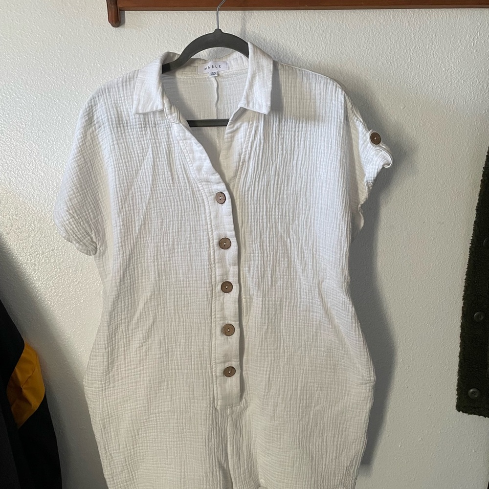 MARBLE Elegant White Textured romper